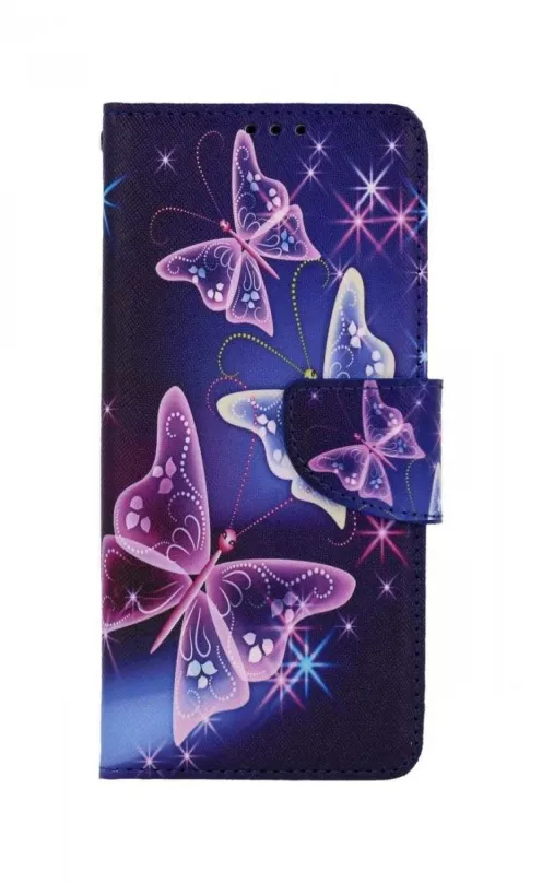 Puzdro na mobil TopQ Puzdro Realme 8i knižkové Modré s motýlikmi 69862