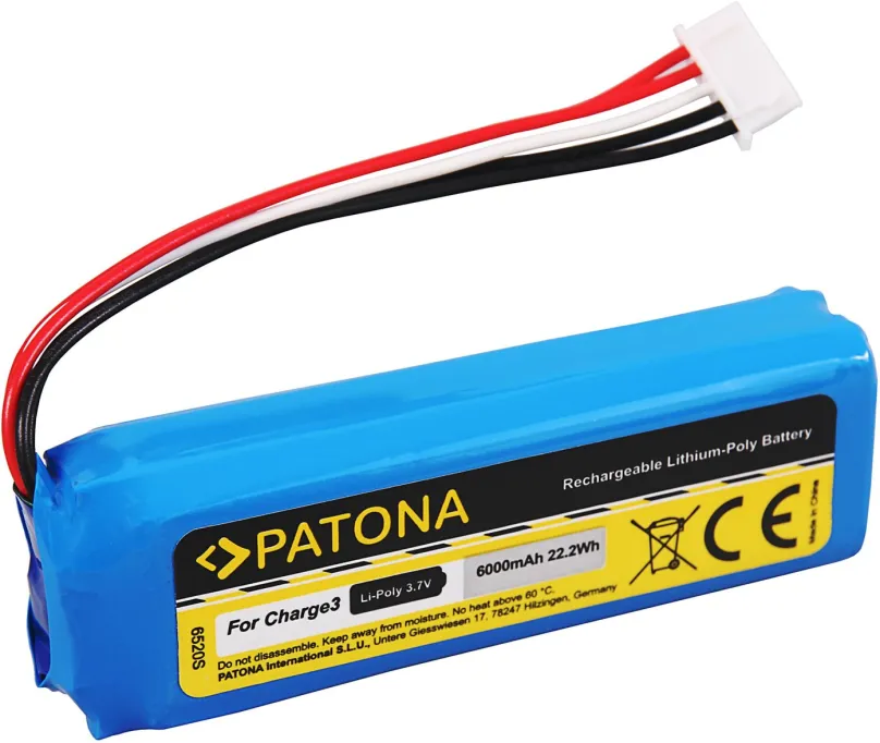 Akumulátor PATONA batéria pre reproduktor JBL Charge 3 /2016+/ 6000mAh 3,7V Li-Pol GSP1029102A