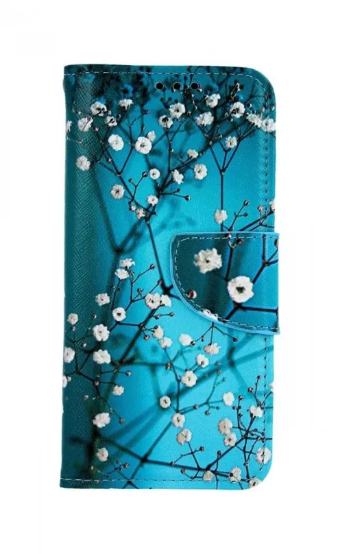 Puzdro na mobil TopQ Puzdro Samsung A40 knižkové Modré s kvetmi 41043