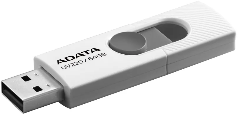 Flash disk ADATA UV220 64GB, bielo-šedá