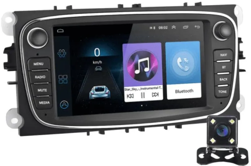 Autorádio PODOFO 2din Autorádio Ford Galaxy Focus Mondeo S-Max Galaxy C-Max Focus Kuga, GPS Navigácia Android