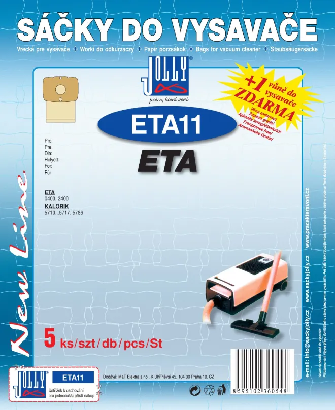 Vrecká do vysávača Vrecká do vysávača ETA11