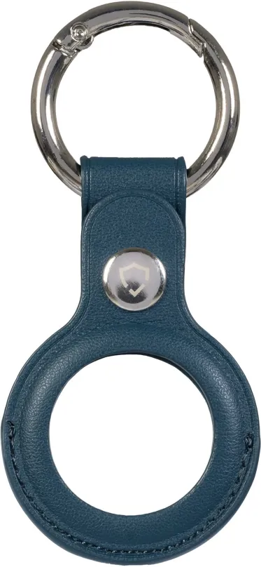 AirTag kľúčenka AlzaGuard Leather Keychain pre Airtag modrá