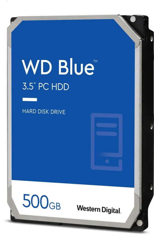 Pevný disk WD Blue 500GB, 3.5", SATA III, maximálna rýchlosť prenosu 150 MB/s, cache