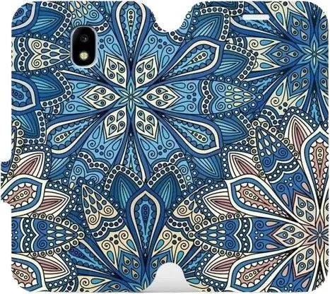 Kryt na mobil Flipové púzdro na mobil Samsung Galaxy J5 2017 - V108P Modré mandala kvety