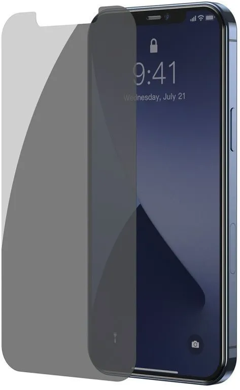 Ochranné sklo Baseus Full-glass Privacy Tempered Glass pre iPhone 12 Pre Max 6.7 "(2 ks)
