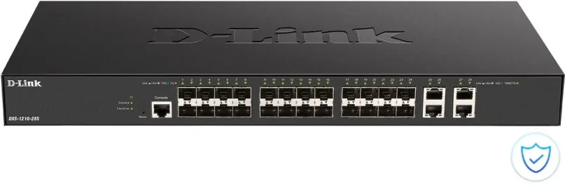 Switch D-Link DXS-1210-28S, do racku, 24x RJ-45, 24x SFP, Auto-MDI/MDIX, HTTPS (SSL) ins