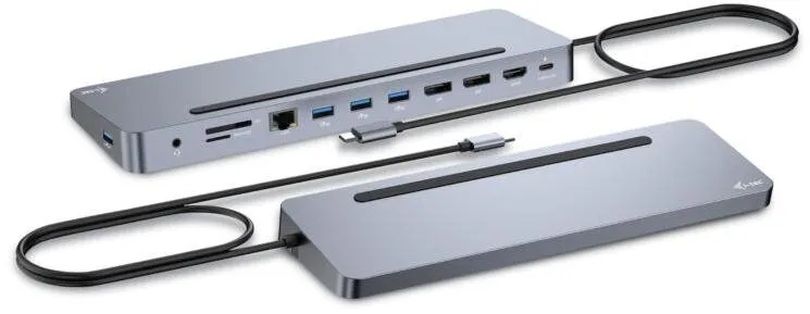 Dokovacia stanica i-tec USB-C Metal Ergonomic 4K 3x Display Docking Station, Power Delivery 100W