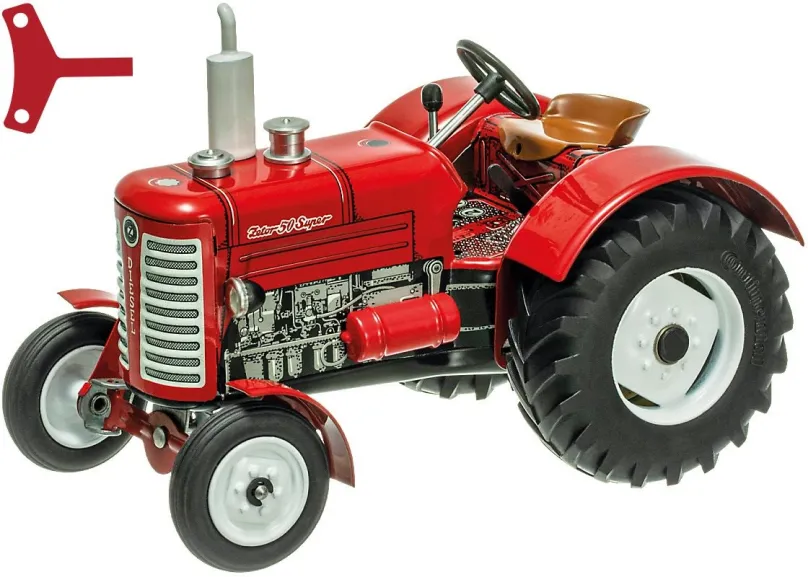 Kovový model Kovap Traktor Zetor 50 Super červený 1:25, 1:25, vhodné od 3 rokov