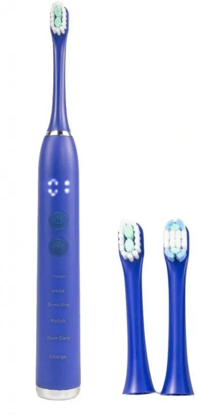 Elektrická zubná kefka Sonická zubná kefka OXE Sonic T1 a 2x náhradná hlavica modrý