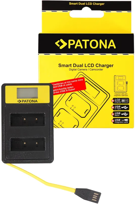 Nabíjačka akumulátorov Paton pre Dual Olympus PS-BLS1 s LCD, USB
