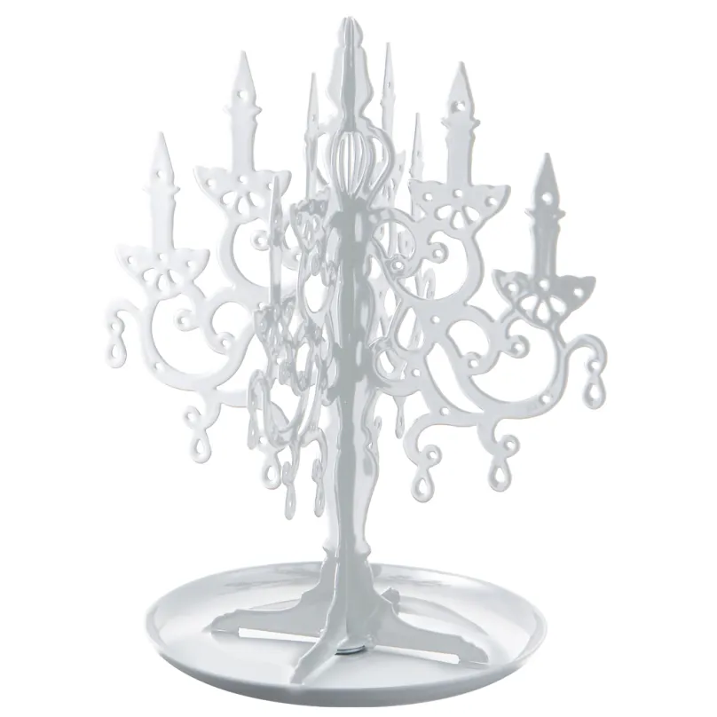 Stojan na šperky Yamazaki Chandelier 6494, biely