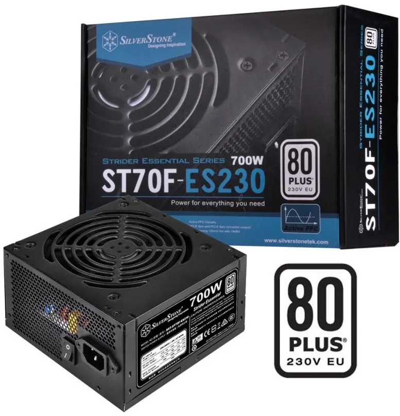 Počítačový zdroj SilverStone Strider Essential 80 Plus ST70F-ES230 700 W, 700 W, ATX, 80 P