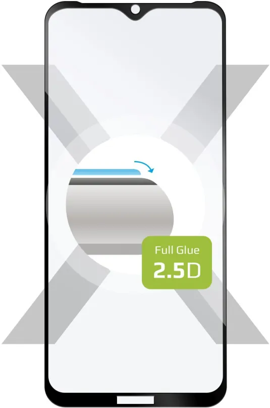 Ochranné sklo FIXED FullGlue-Cover pre Xiaomi Redmi 9A / 9C čierne