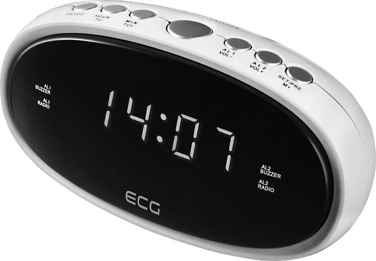 Rádiobudík ECG RB 010 biely