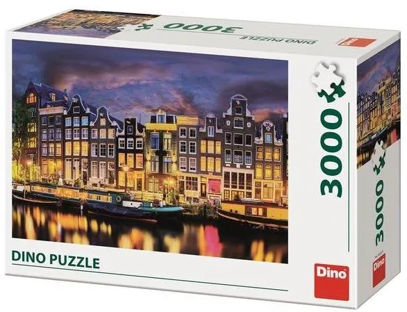 Puzzle Dino amsterdam 3000 puzzle, 3000 dielikov v balení, téma Štáty/Mesta, vhodné od 15