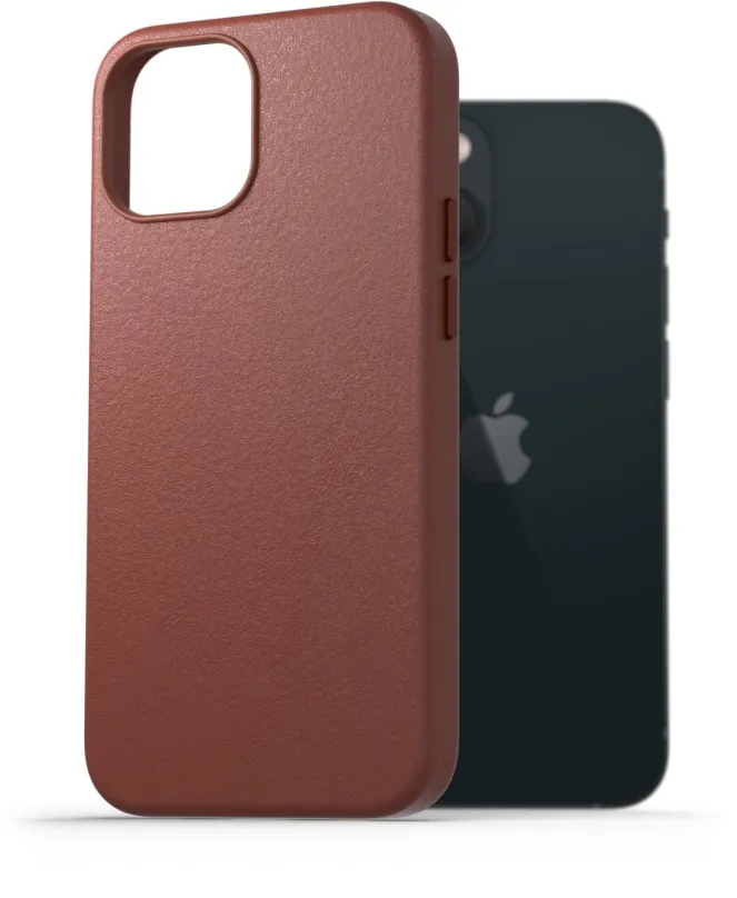 Kryt na mobil AlzaGuard Genuine Leather Case pre iPhone 13 Mini hnedé