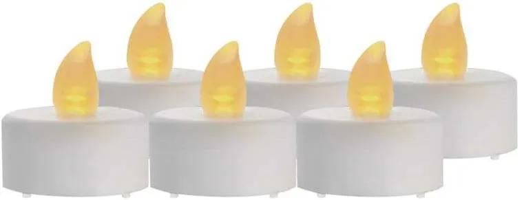 LED sviečka EMOS LED dekorácia – 6x čajová sviečka biela, 6x CR2032, vnútorná, vintage