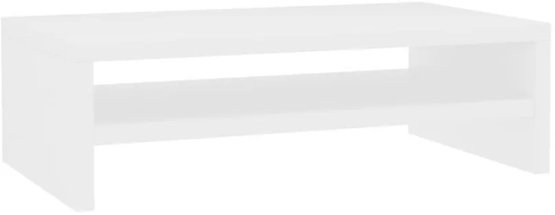 Držiak na monitor Stojan na monitor biely 42 × 24 × 13 cm drevotrieska