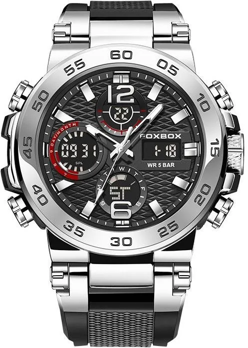 Pánske hodinky Lige Man digitálny F0033-3 - čierne/strieborné