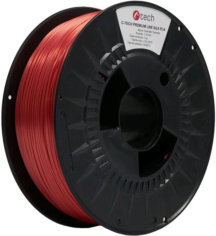 Filament C-TECH filament PREMIUM LINE PLA Silk orientálna červená RAL3031