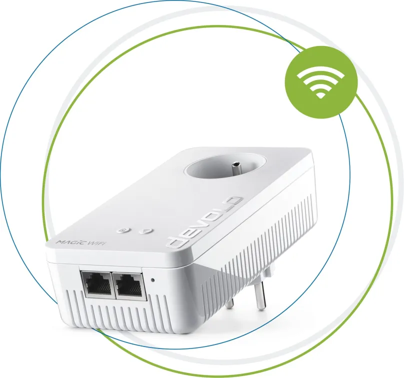 Powerline Devolo Magic 1 WiFi 2-1-1 Addition, prenosová rýchlosť 1200 Mb/s, rýchlosť WiFi