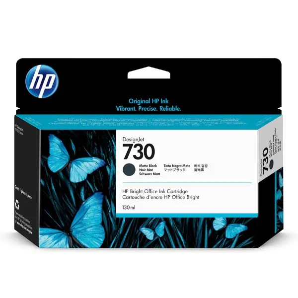HP originálny ink P2V65A, HP 730, matný čierny, 130ml, HP HP DESIGNJET T1600 SERIES