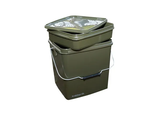 Trakker Vedierko Square Container with Tray 13l Zelený