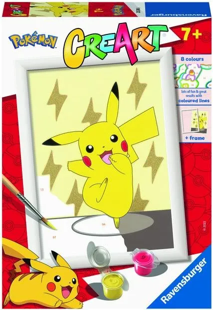 Maľovanie podľa čísel Ravensburger Kreatívne a výtvarné hračky 202430 CreArt Pokémon Pikachu