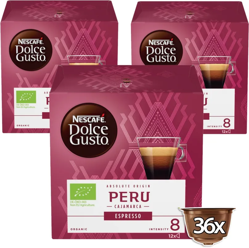 Kávové kapsule NESCAFÉ Dolce Gusto Peru Cajamarca Espresso, 3 balenia
