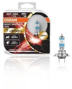 Autožiarovka OSRAM H7 NIGHT BREAKER 200, +200%, DUO BOX