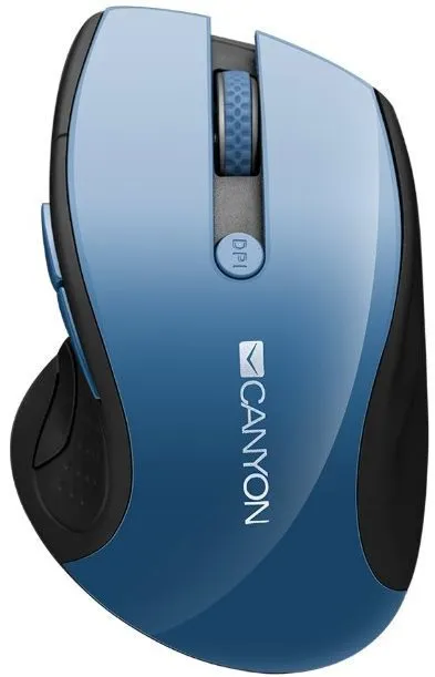 Myš Canyon CMSW01BL modrá, bezdrôtová, optická, pre pravákov, citlivosť 1600 DPI, 6 tlačít