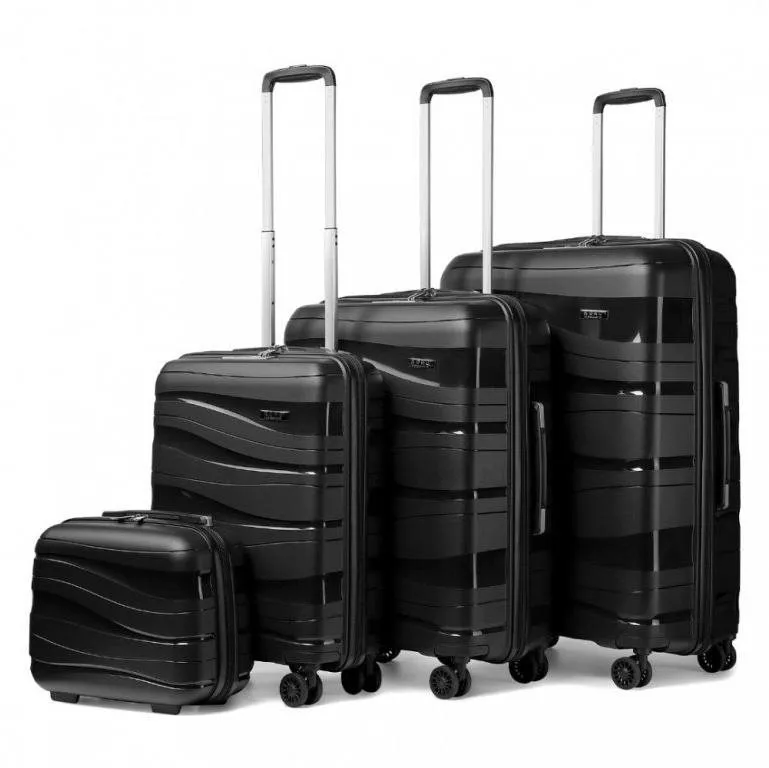 Sada kufrov Kono Sada 4 cestovných kufrov 2094 Čierna SML