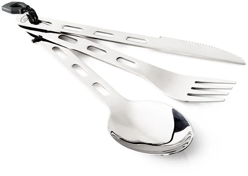 Kempingový riad GSI Outdoors Stainless 3 pc. Ring Cutlery