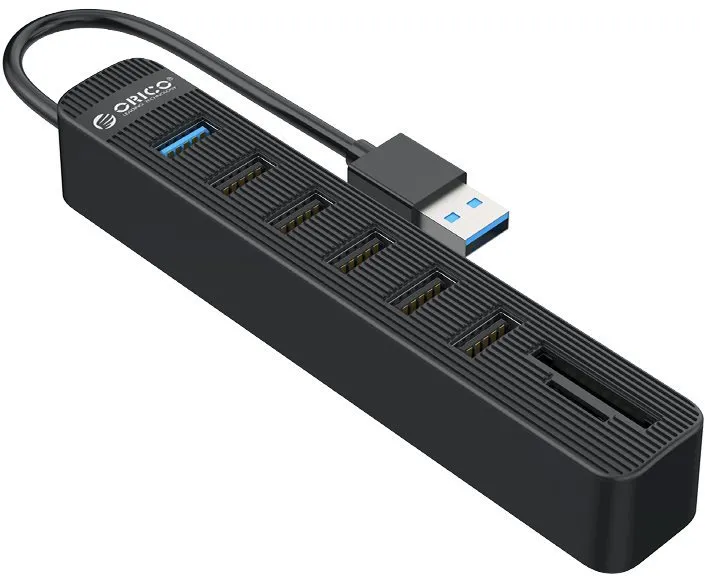 USB Hub ORICO TWU32-6AST + SD 15cm čierny