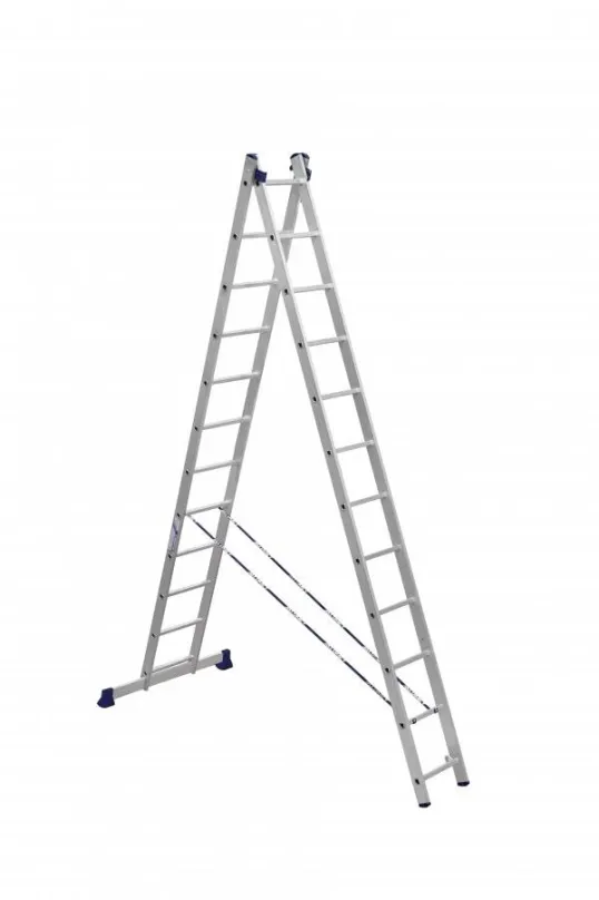Rebrík Alumet, univerzálny 2-dielny rebrík, 2x13 priečok, 33 x 366 cm, max. 150 kg