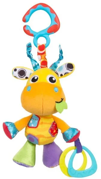 Hračka na kočík Playgro Závesná žirafa s hryzátkami