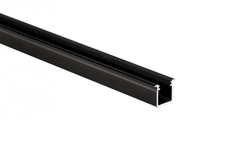 Hliníkový profil pre LED pásky "G", elox čierny, 2m