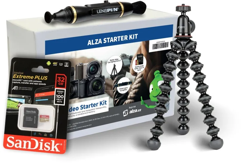 Starter kit Alza Foto Video Starter Kit, Kitu obsahuje: ministatív Joby GorillaPod 1K Kit,