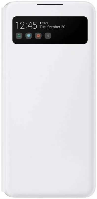 Puzdro na mobil Samsung Galaxy A42 5G Flipové puzdro S View bielej