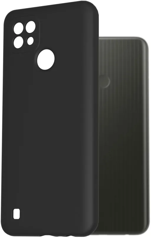 Kryt na mobil AlzaGuard Premium Liquid Silicone Case pre Realme C25Y čierne