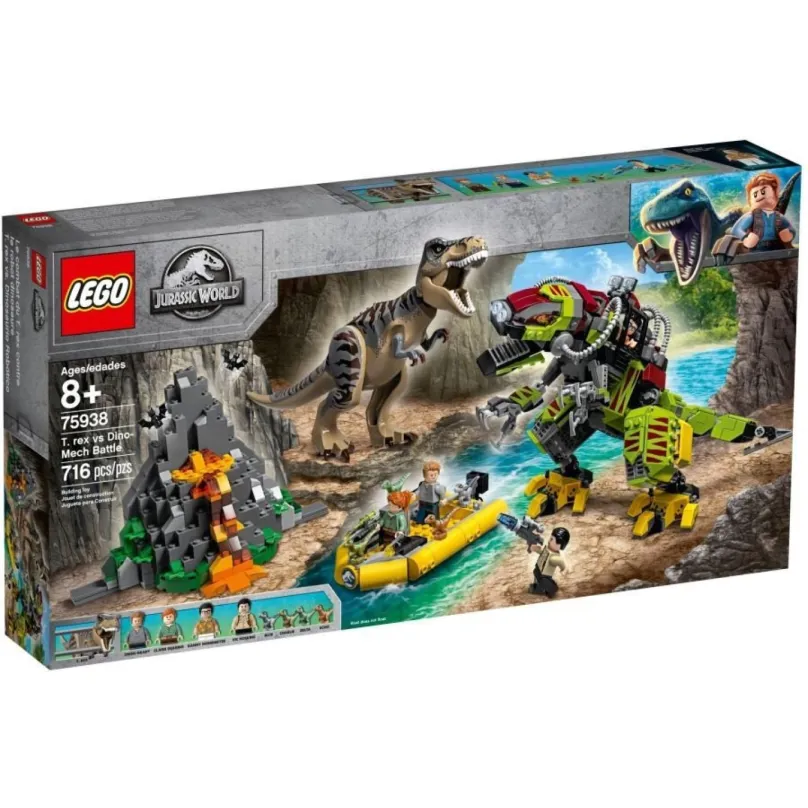 LEGO stavebnica LEGO Jurassic World 75938 T. rex vs. Dinorobot, pre deti, vhodné od 8 roko