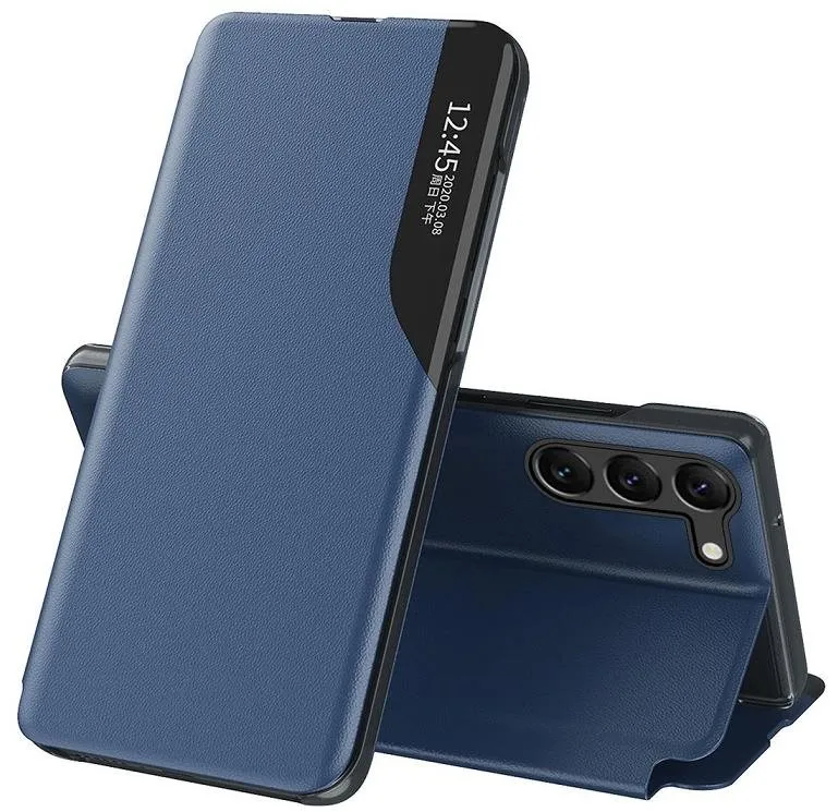 Puzdro na mobil MG Eco Leather View knižkové púzdro pre Samsung Galaxy S23, modré