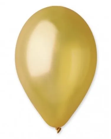 Balóniky Balóniky metalické 100 ks zlaté - priemer 26 cm