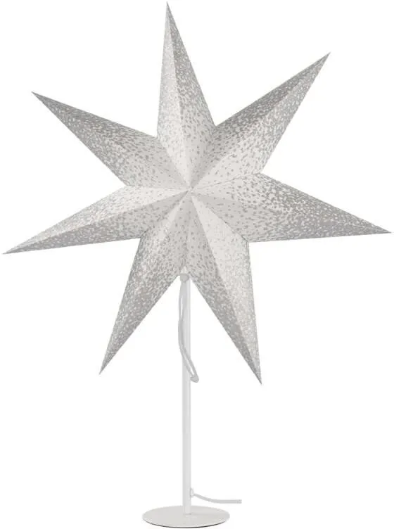 Vianočné osvetlenie EMOS hviezda papierová so stojanom, 45 cm, vnútorná