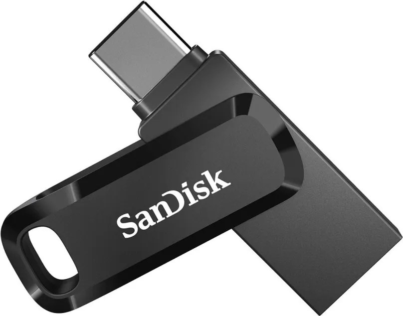 Flash disk SanDisk Ultra Dual GO USB-C, USB 3.2 Gen 1 (USB 3.0), USB-A a USB-C, kvapka