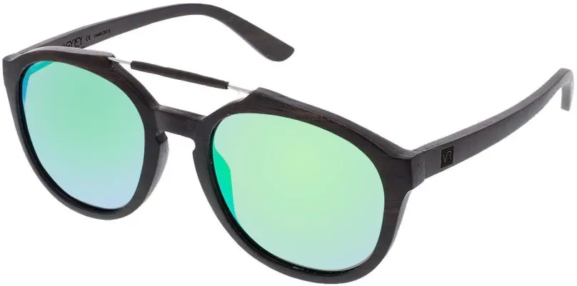 Slnečné okuliare VeyRey Slnečné okuliare drevené polarizačné oválne Maple zelené
