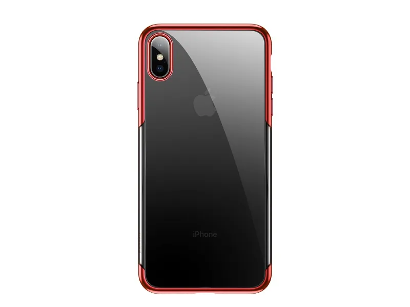 Baseus puzdro pre iPhone XS Max Shining transparentné-červená