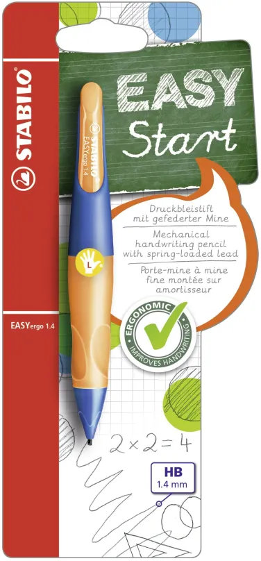 Grafitová ceruzka STABILO EASYergo 1.4 L ultramarín modrá/neón oranžová
