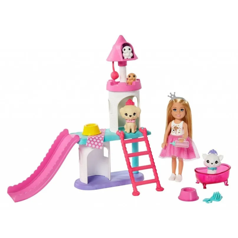 Mattel Barbie Chelsea a ihrisko pre zvieratká, GML73